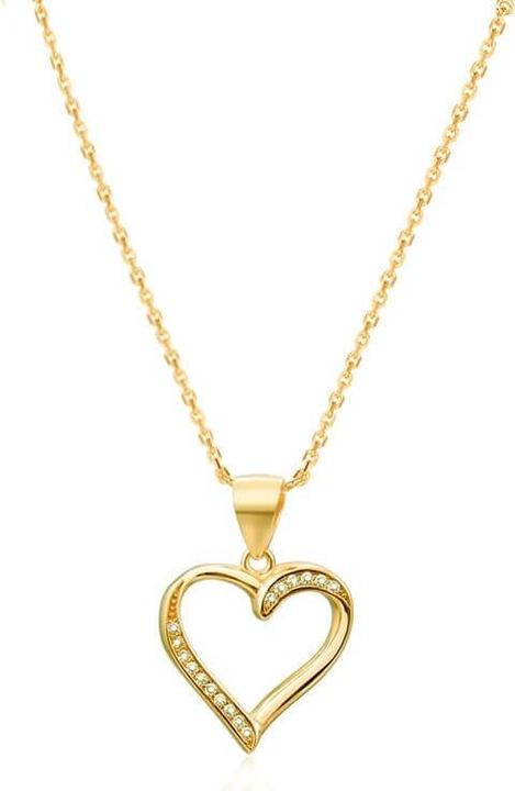 Produktbild Beneto Gold plated silver necklace with heart AGS289 / 47-GOLD (chain. pendant) (L)