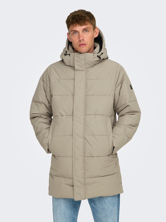 Actual product image Only & Sons Detachable hood Ribbed cuffs Coat Down jacket (M)