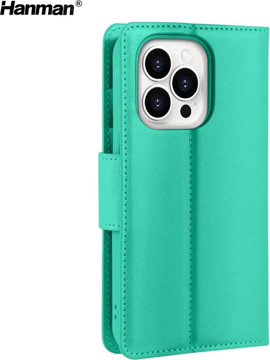 Produktbild Hanman Apple iPhone 17 Pro - Mill Flip Case mit 3 Kartenfächern, Türkis (Apple iPhone 17 Pro)
