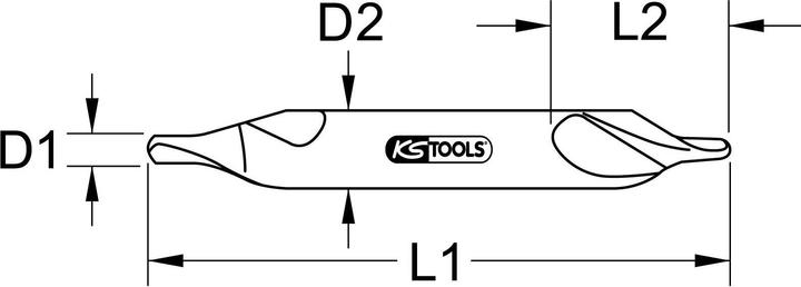 Image du produit KS Tools Foret de centrage HSS, forme A (15 millimètres)