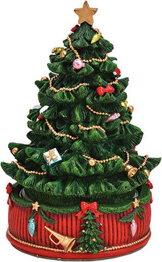 G. Wurm Spieluhr Tannenbaum aus Poly Bunt (B/H/T) 12x18x12cm