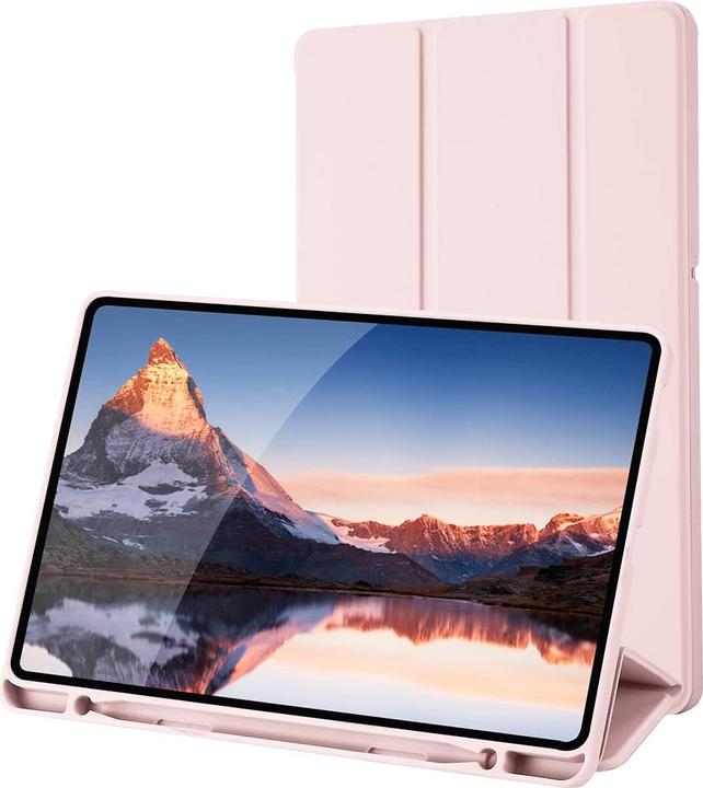 Techsuit - Flex Trifold (with Pencil Holder) - Samsung Galaxy Tab S6 Lite (2020/2022/2024) - Pink (Samsung Galaxy Tab S6 Lite (2022), Samsung Galaxy Tab S6 Lite (2024))