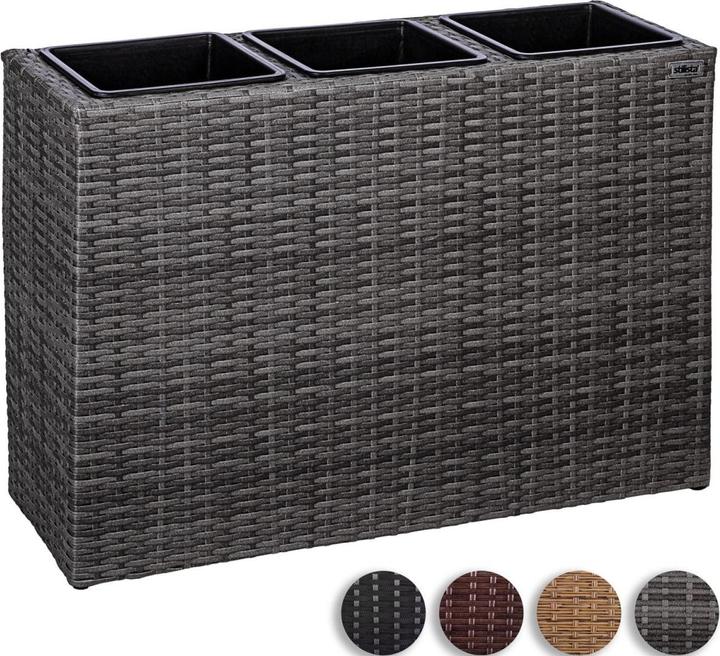 Immagine prodotto Stilista Fioriera a 3 posti grigia