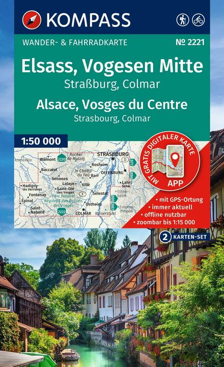Produktbild Wanderkarten-Set 2221 Elsass, Vogesen Mitte, Alsace, Vosges du Centre (2 Karten) 1: