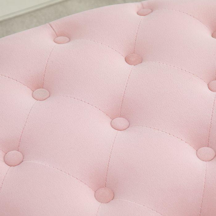 Actual product image Swisshandel24 Bench Upholstered bench with storage space Chest bench Oval shape Hallway Bedroom Living room (71 cm)