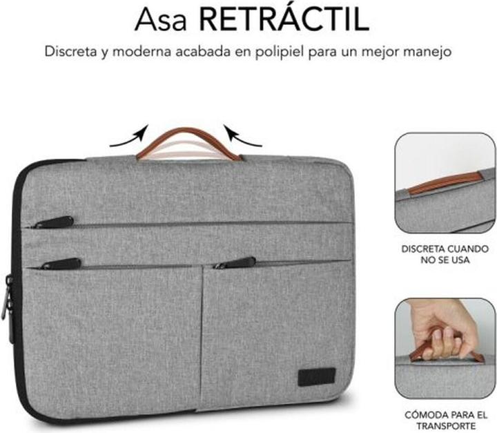 Produktbild Subblim FUNDA PORTATIL AIR PADDING 360 SLEEVE 13,3-14" LIGHT GREY (14", Universal)