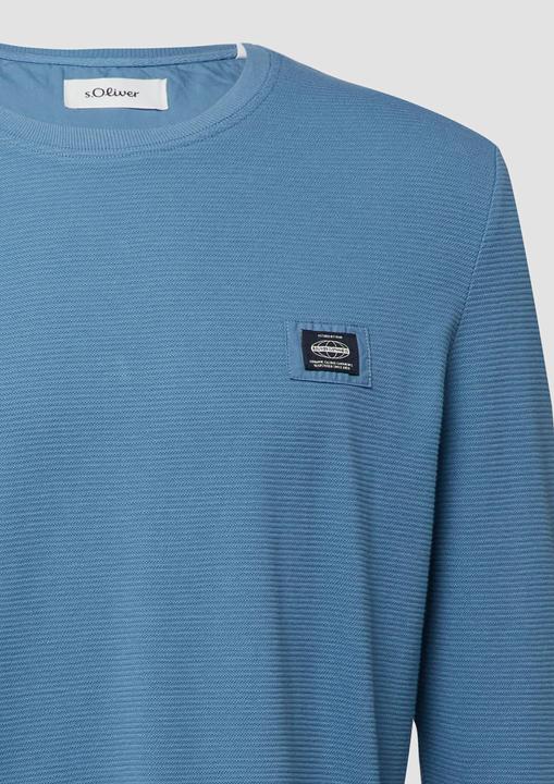 Produktbild s.Oliver T-Shirt Strukturiertes Longsleeve mit Ärmelbündchen (S)