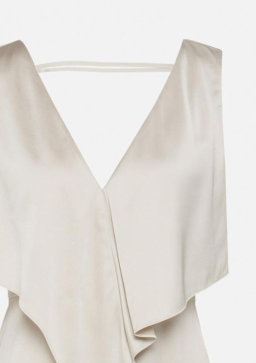 Image du produit Comma Kleid Satinkleid mit V-Auschnitt und Volants (46)
