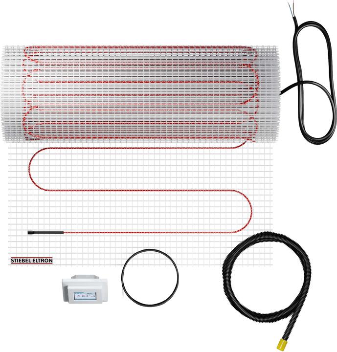 Actual product image Stiebel Eltron Electric underfloor heating for large areas, complete set 4 m², 100 W/m², FTM 100/4 Set Plus