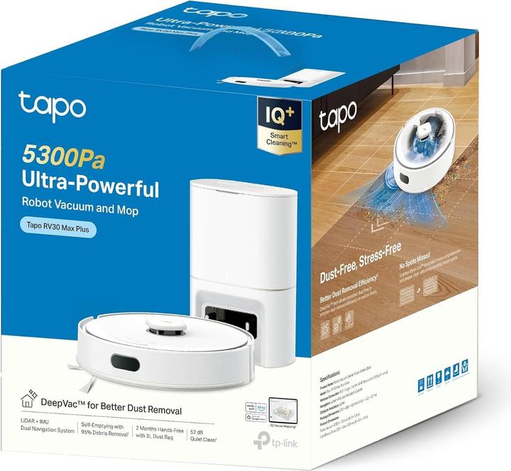 Produktbild TP-Link Tapo RV30 Max Plus (5300 Pa, Wischtuch)