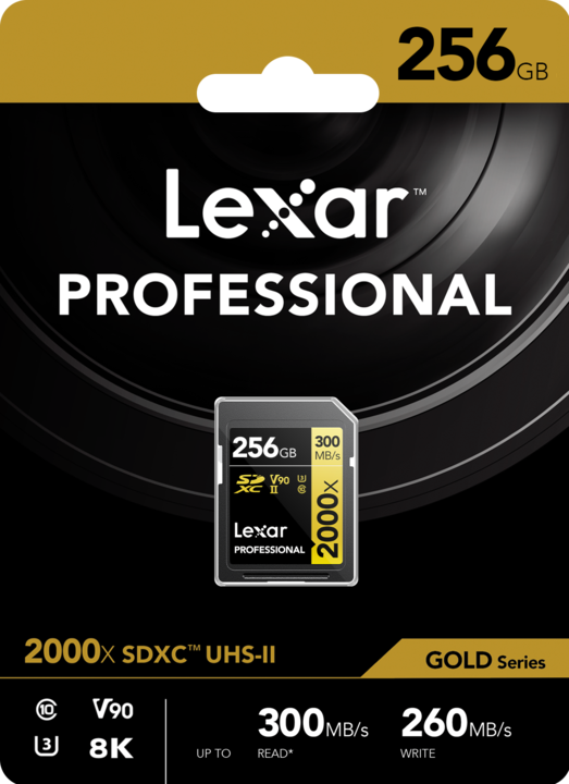Produktbild Lexar Professional Gold Series (256 GB, SDXC, U3, UHS-II)