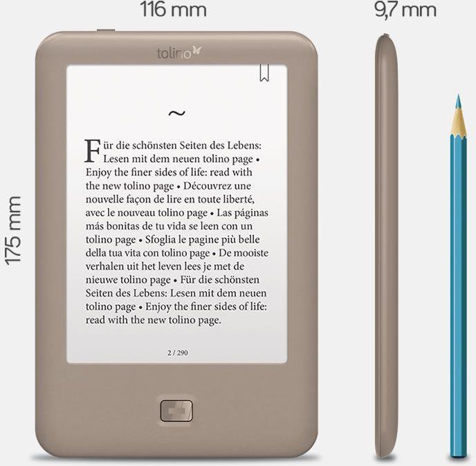 Produktbild tolino page (6", 4 GB, Bronze)