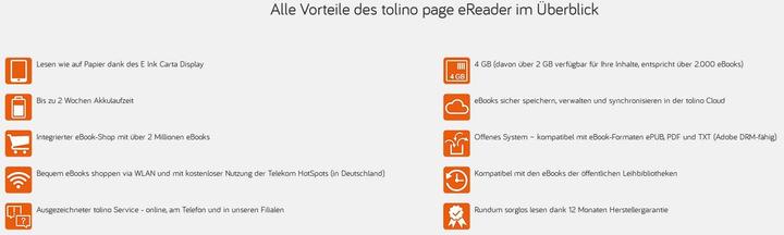 Produktbild tolino page (6", 4 GB, Bronze)