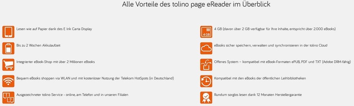 Actual product image tolino page (6", 4 GB, Bronze)