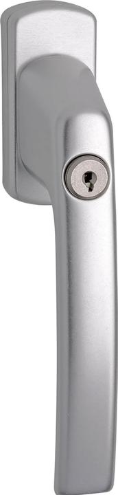 Maco HARMONY window handle - locking cylinder, VK 7x35 mm, silver anodised aluminium