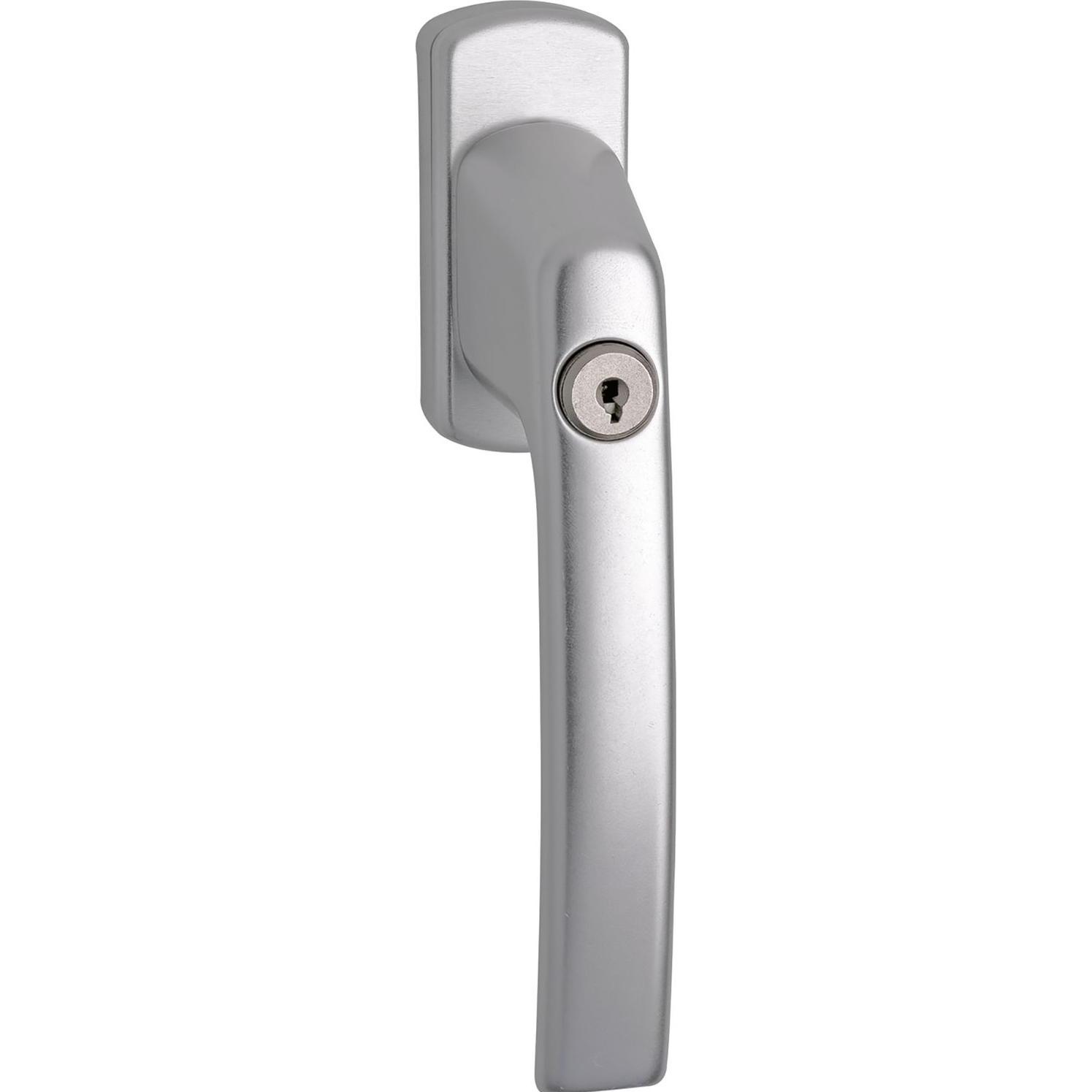 Maco, Türgriff + Fenstergriff, Fenstergriff HARMONY - Sperrzylinder, VK 7x43 mm, Alu silber eloxiert (Türgriff)