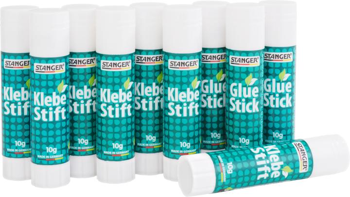 Stanger Glue stick, à10 g, solvent-free, 10 pcs.