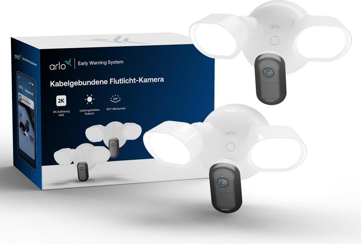 Image du produit Arlo Wired Floodlight Camera 2-cam, Wired, Floodlight (2560 x 1440 (WQHD))