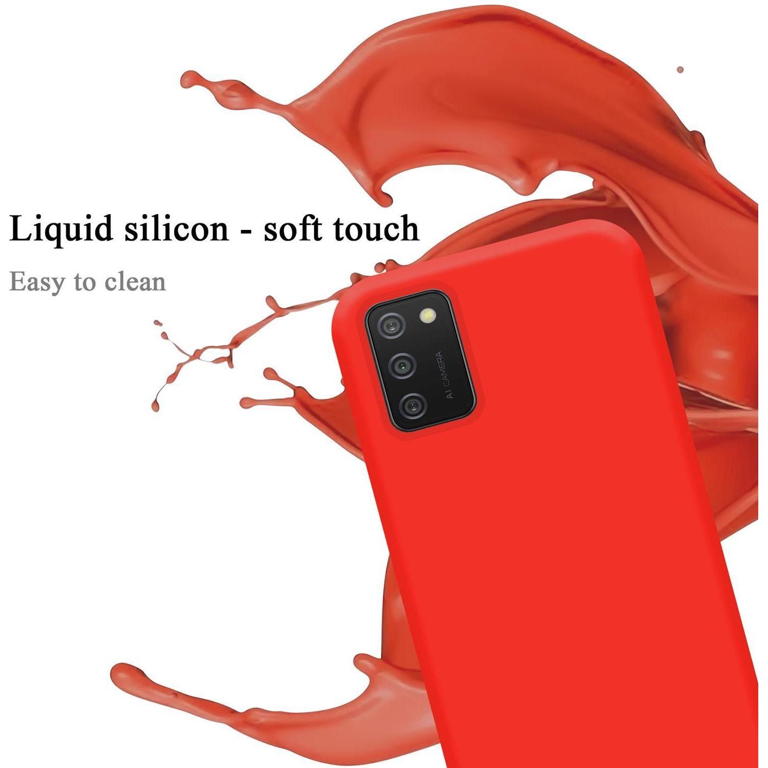 Thumbnail - Cadorabo TPU Liquid Silicone Case Cover (Samsung Galaxy A02s), Smartphone Hülle, Rot