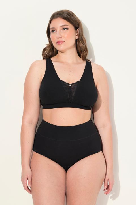 Produktbild Ulla Popken Bralette, Spitzeneinsatz, ohne Bügel, Cup C - E (110 E)