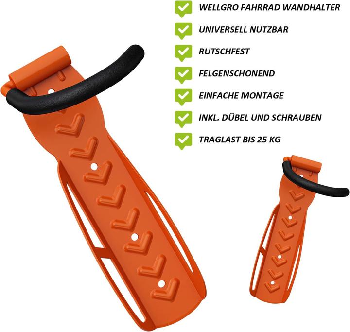 Actual product image Wellgro Velohalter Wandmontage, 4er-Pack