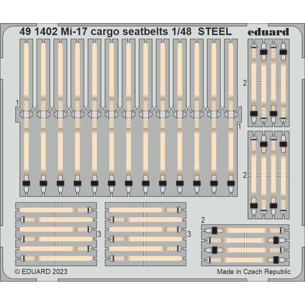 Eduard Mi-17 cargo seatbelts STEEL 1/48
