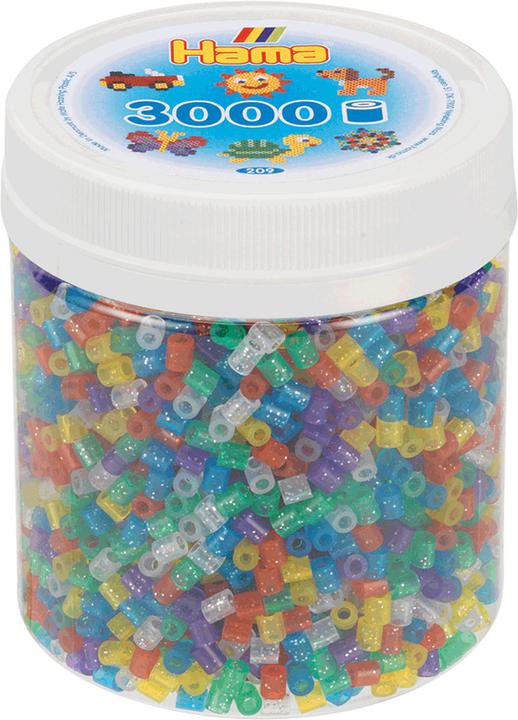 Hama Perlen Strijkkralen in Potje - Glittermix (54), 3000st.