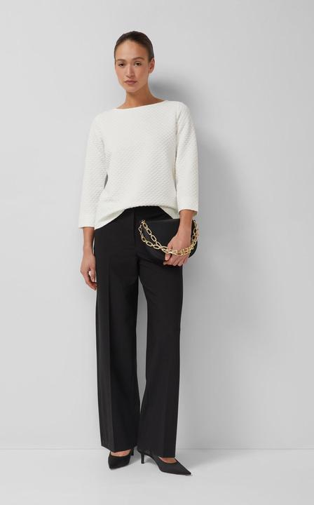 Produktbild s.Oliver Sweatshirt Jacquard-Sweatshirt im Relaxed Fit mit U-Boot-Ausschnitt (34)