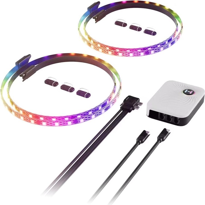 Produktbild Hyte Ls30 RGB Light Strips Blk 2pk + Np (Blau, Grün, Rot)