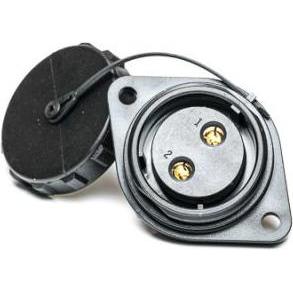 Rs Pro Rundsteckverbinder Buchse 2-polig / 50A, Ta, Elektronikkabel + Stecker