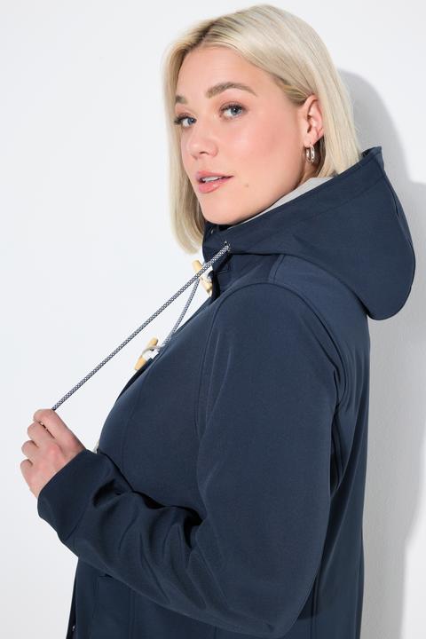 Produktbild Ulla Popken HYPRAR Softshelljacke, wasserabweisend, Knebelknöpfe (54)
