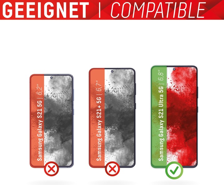 Produktbild Displex Real Glass, Full Cover Panzerglas (1 Stück, Samsung Galaxy S21 Ultra 5G)