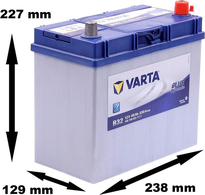 Produktbild Varta Blue Dynamic B32 (12 V, 45 Ah, 330 A)