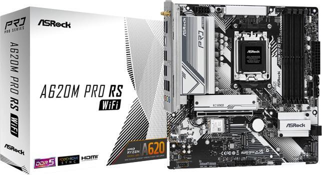 Produktbild AsRock A620M Pro RS WiFi (AM5, AMD A620, mATX)