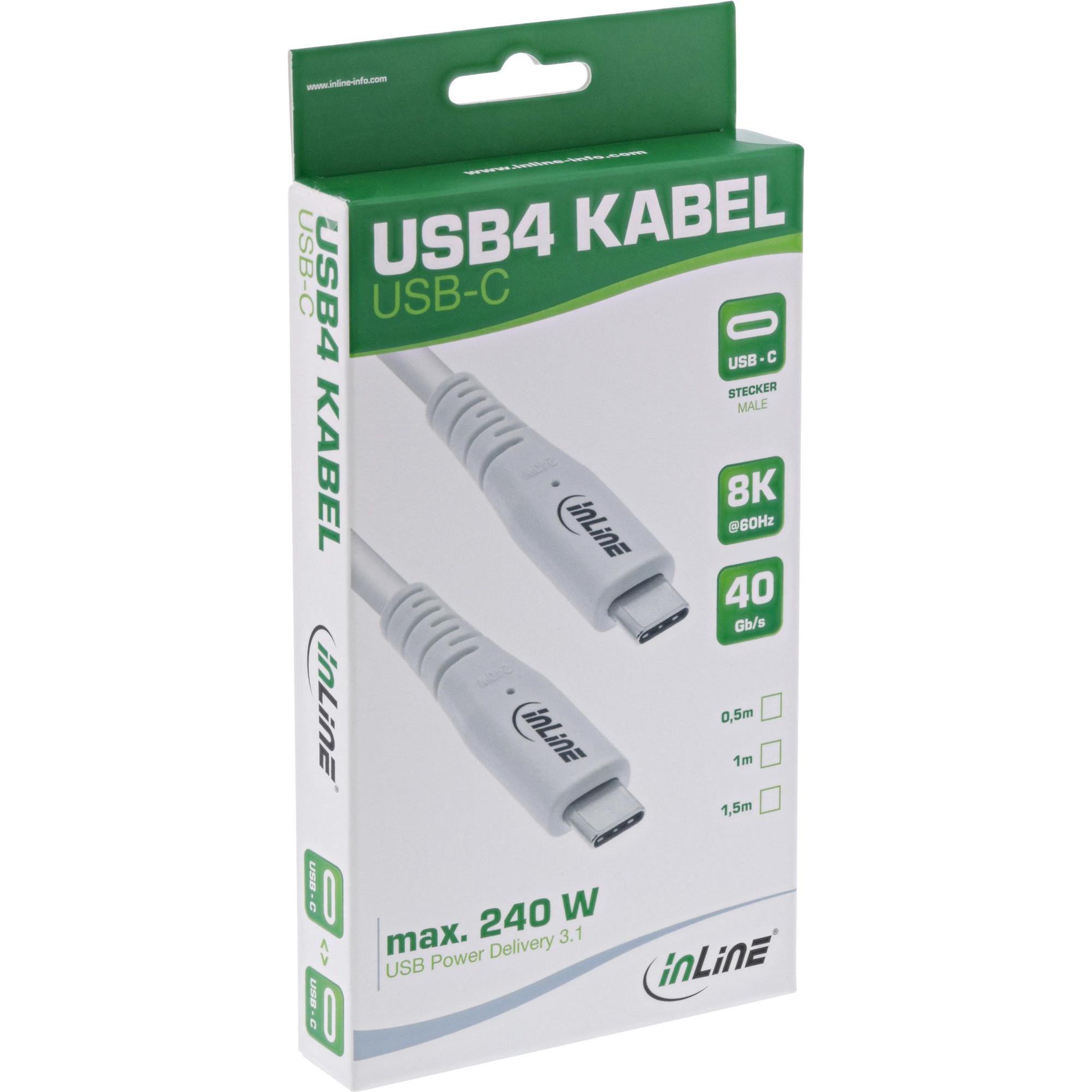 Thumbnail - InLine USB4 Kabel (0.50 m, USB 4.0), USB Kabel
