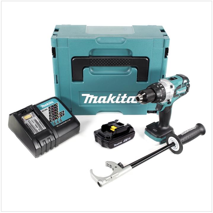 Produktbild Makita DHP 481 Y1J-D 18V Akku Schlagbohrschrauber Brushless 115 Nm im Makpac mit 1x 1,5Ah Li-Ion Akk (Akkubetrieb)