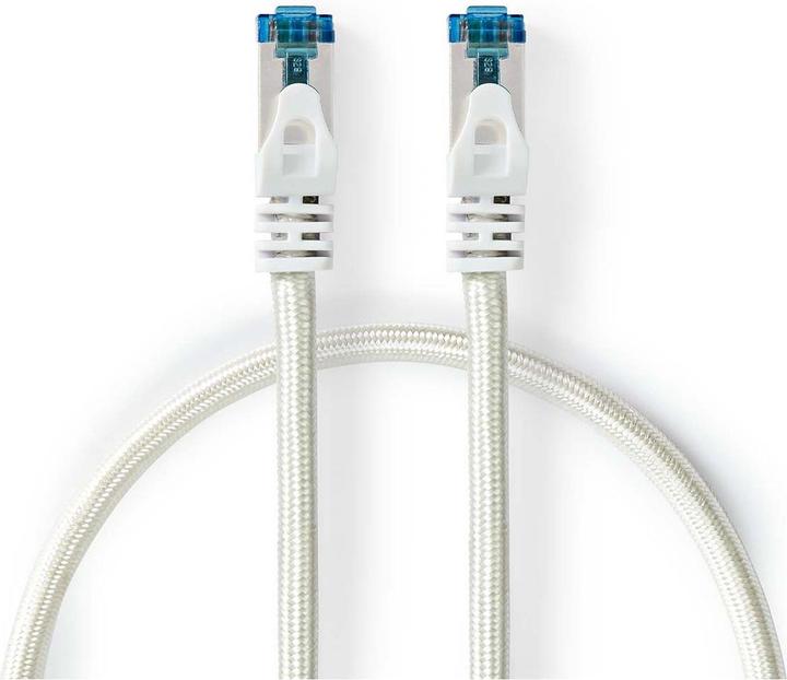 Nedis Cavo Cat 6a S/FTP RJ45 Plug 10,0 m Snagless Round Braided/PVC Silver Packaging (S/FTP, CAT6a, 10 m)