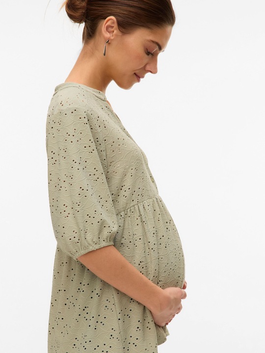 Produktbild Mamalicious Normal geschnitten Mandarin Kragen Top Bluse (S)