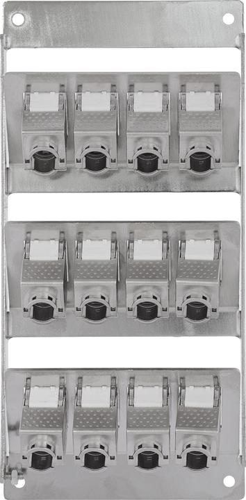 Actual product image InLine Keystone-Verteilerkasten 12-Port Cat.6A Wand-/Hutschinenmontage (Keystone module)