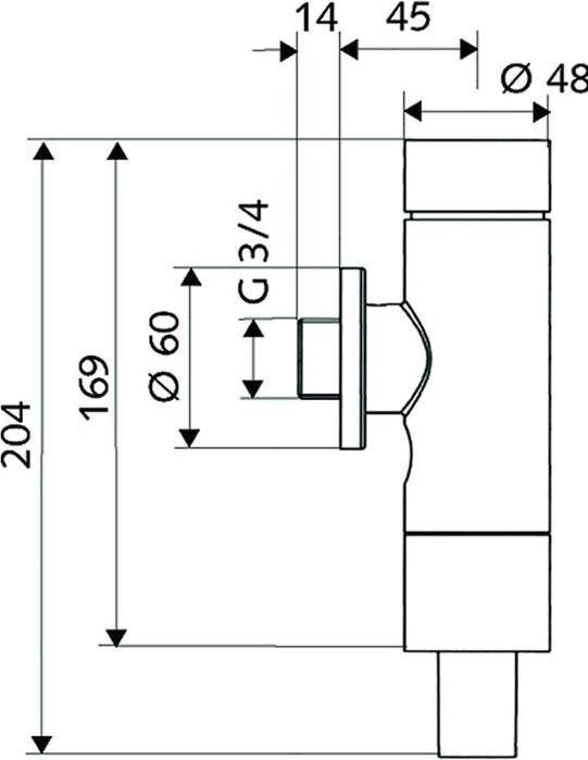 Produktbild Schell WC-Spülarmatur OMAT BASIC 3/4Zoll m int Serviceabsperrventil chrom
