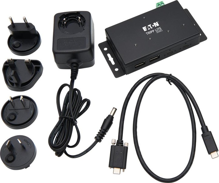 Produktbild Eaton Industrial-Grade 4-Port USB Hub USB 3.1 Gen 2 10Gbps 2 USB-A & 2 USB-C Ports 15kV ES (USB-C, 4 Ports)