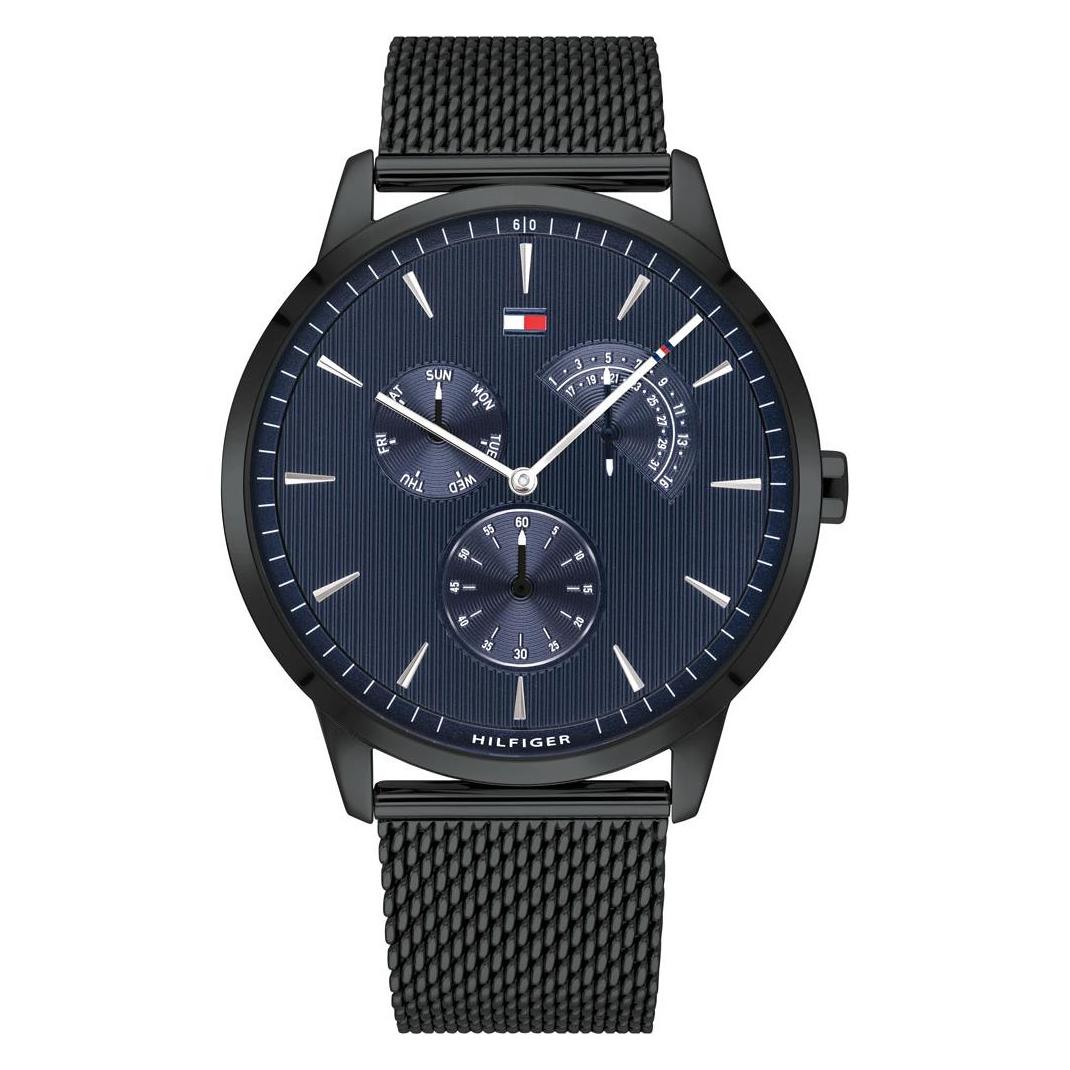 Tommy Hilfiger, Armbanduhr, Brad, Schwarz, (Analoguhr, 44 mm)