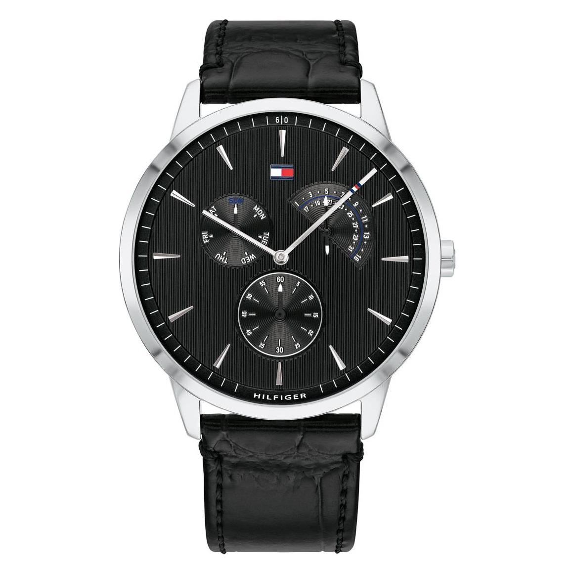 Tommy Hilfiger, Armbanduhr, Brad, Schwarz, (Analoguhr, 44 mm)