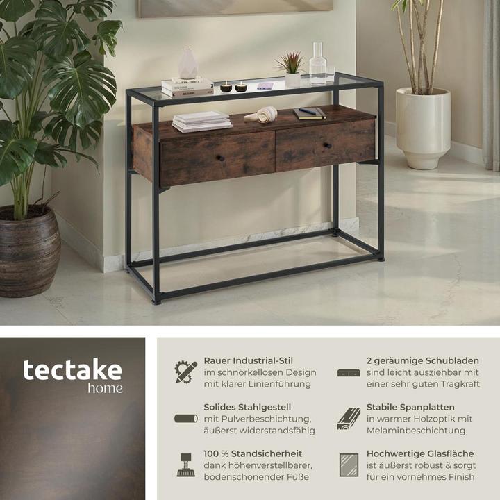 Produktbild tectake Konsolentisch Reading 101,5x41,5x80,5cm