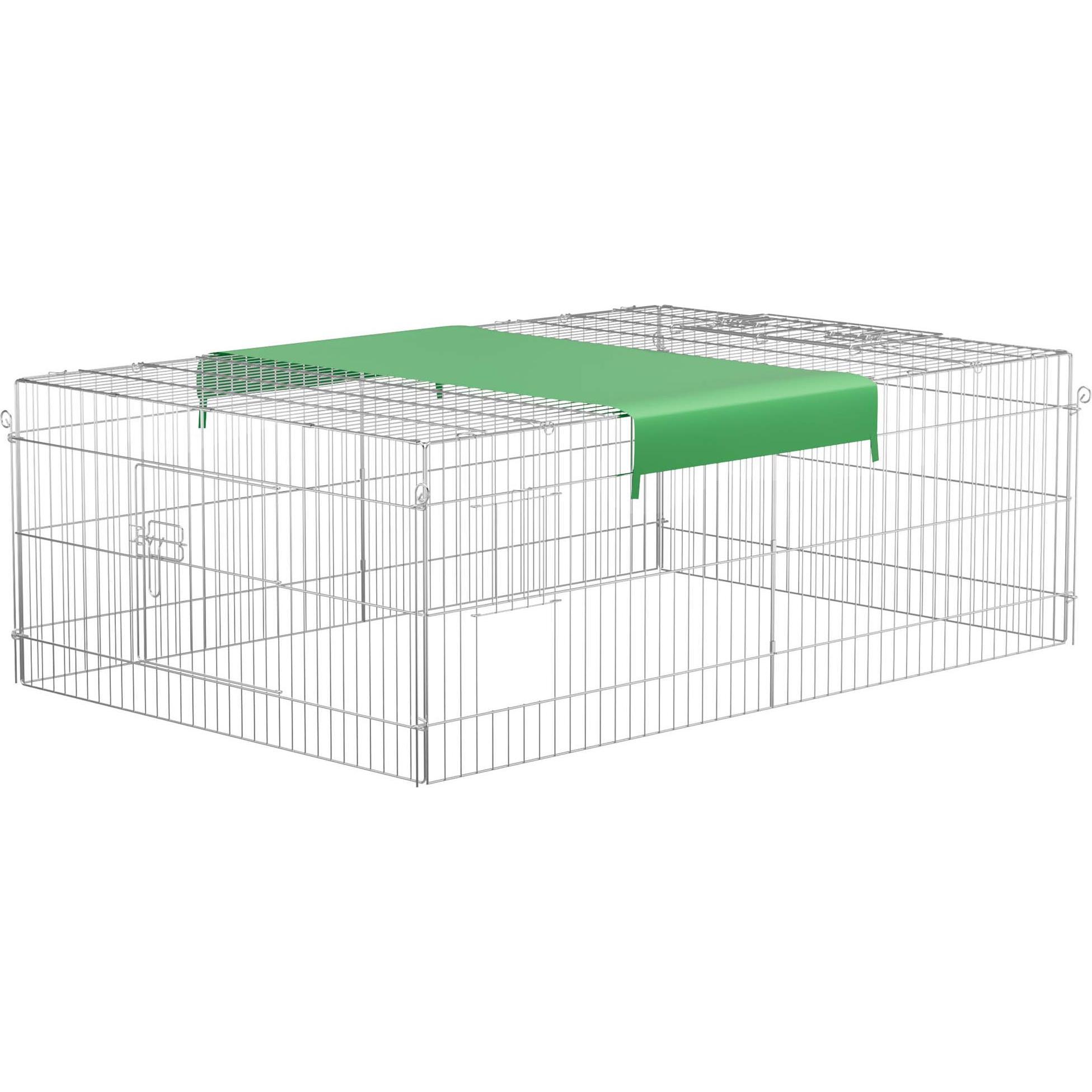 Wiltec Freilaufgehege Abdeckung 216x116x65cm Kleintiergehege Auslauf Freigehege, Gehege