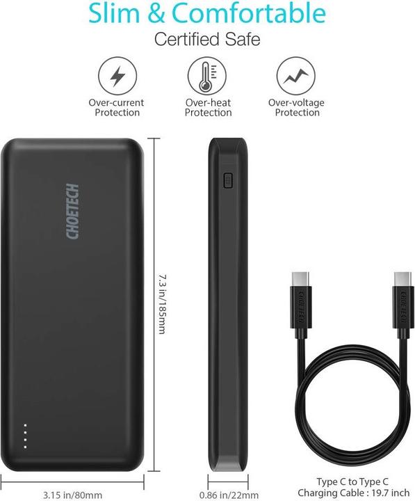 Actual product image Choetech B626 (20000 mAh, 45 W)
