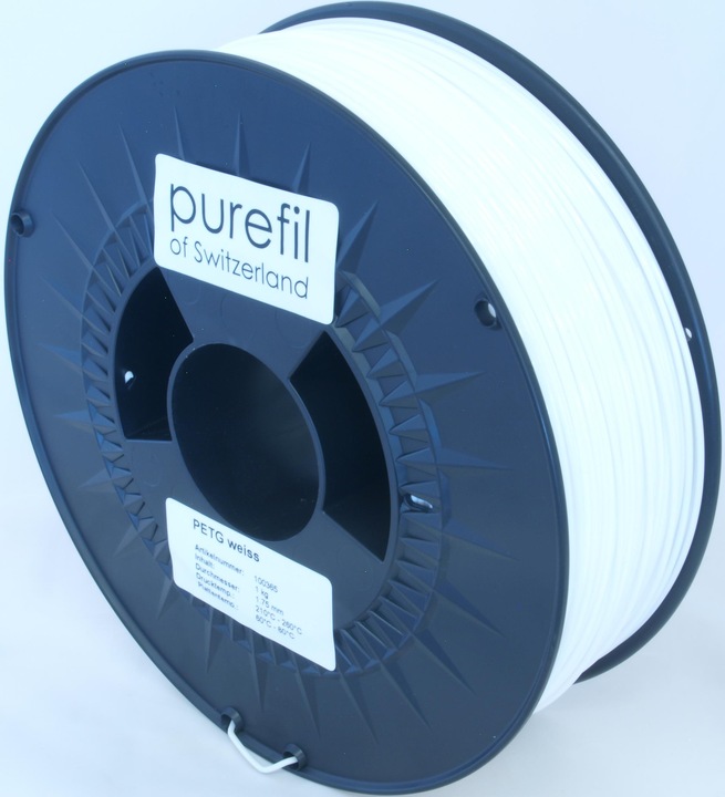 Actual product image Purefil Filament (PETG, 1.75 mm, 1000 g, White)
