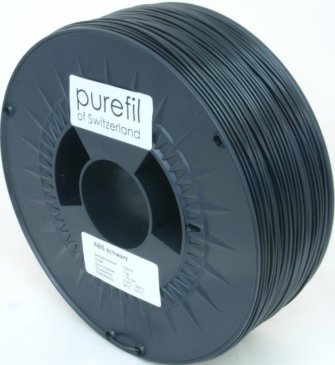 Produktbild Purefil Filament (ABS, 1.75 mm, 1000 g, Schwarz)