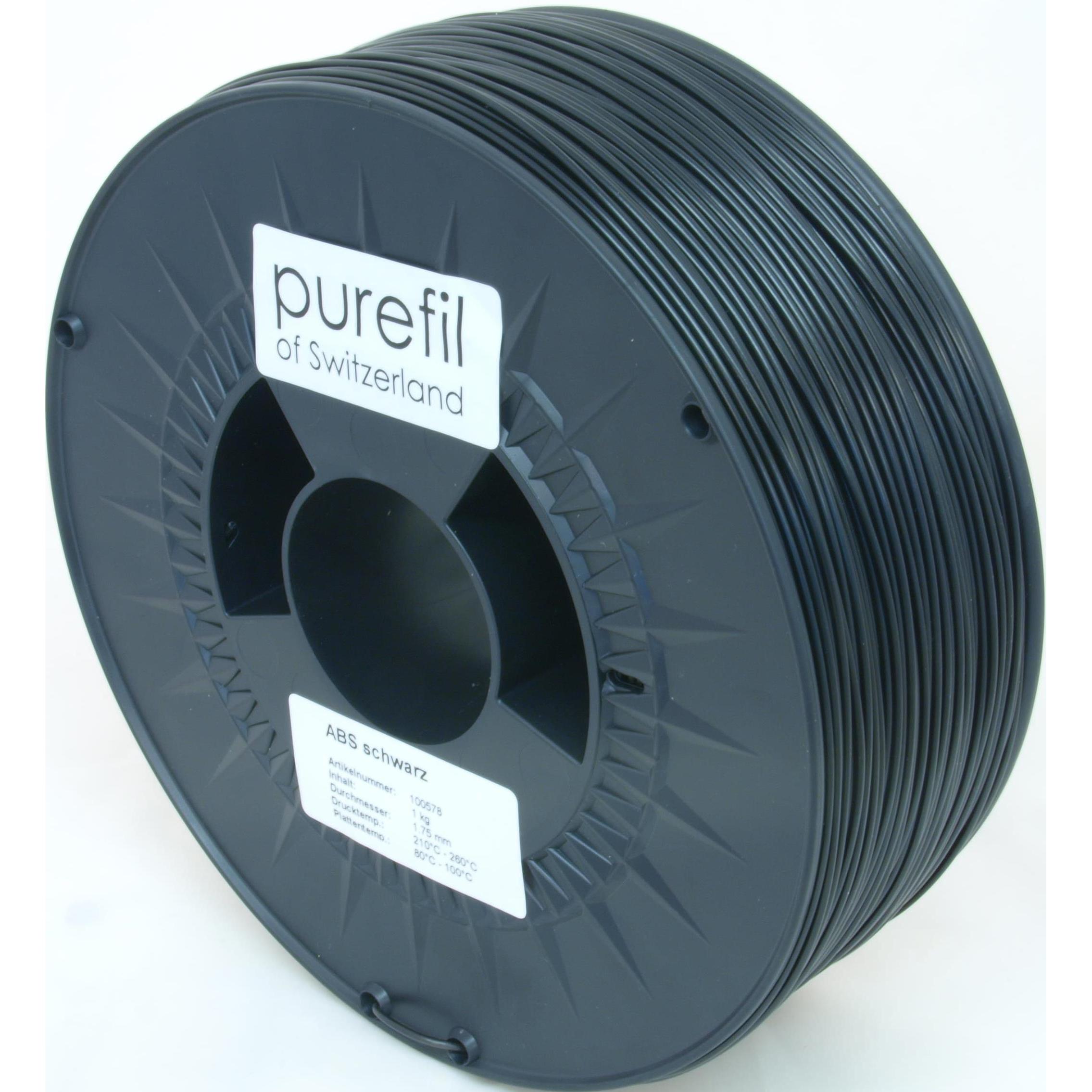 Thumbnail - Purefil Filament (ABS, 1.75 mm, 1000 g, Schwarz), 3D Filament, Schwarz