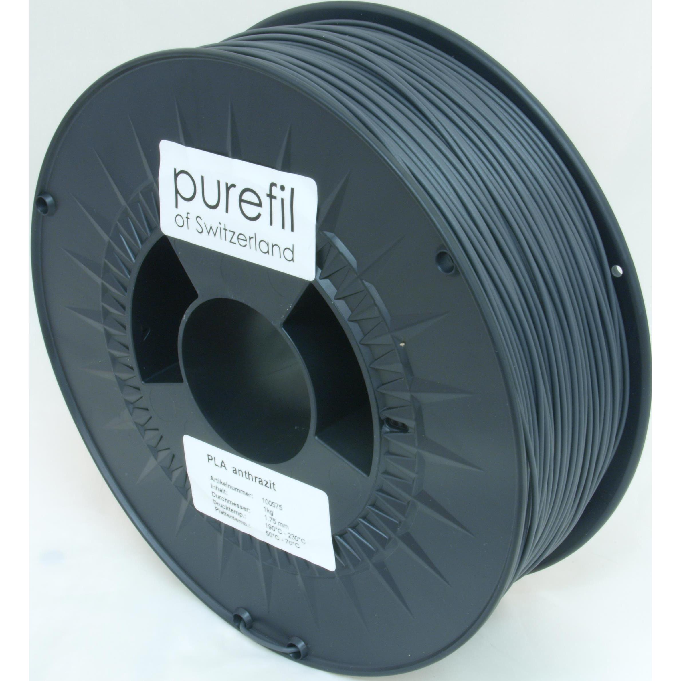 Thumbnail - Purefil Filament (PLA, 1.75 mm, 1000 g, Grau), 3D Filament, Grau